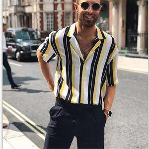 SUMMER STRIPED SHORT SLEEVE SHIRT (2 colors)