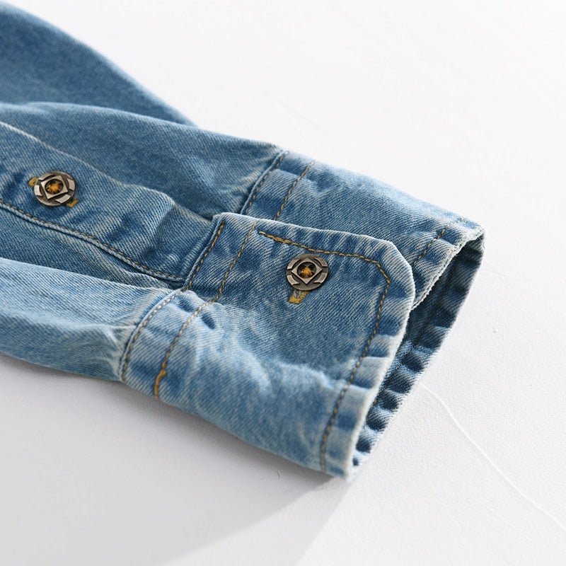 COTTON DENIM SHIRT (2 colors)