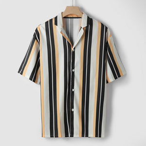 SUMMER STRIPED SHORT SLEEVE SHIRT (2 colors)