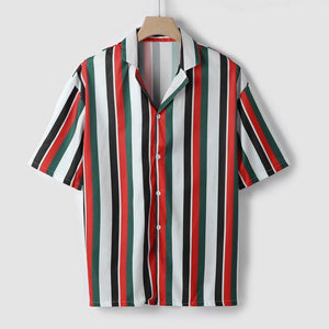 SUMMER STRIPED SHORT SLEEVE SHIRT (2 colors)