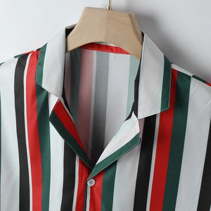 SUMMER STRIPED SHORT SLEEVE SHIRT (2 colors)
