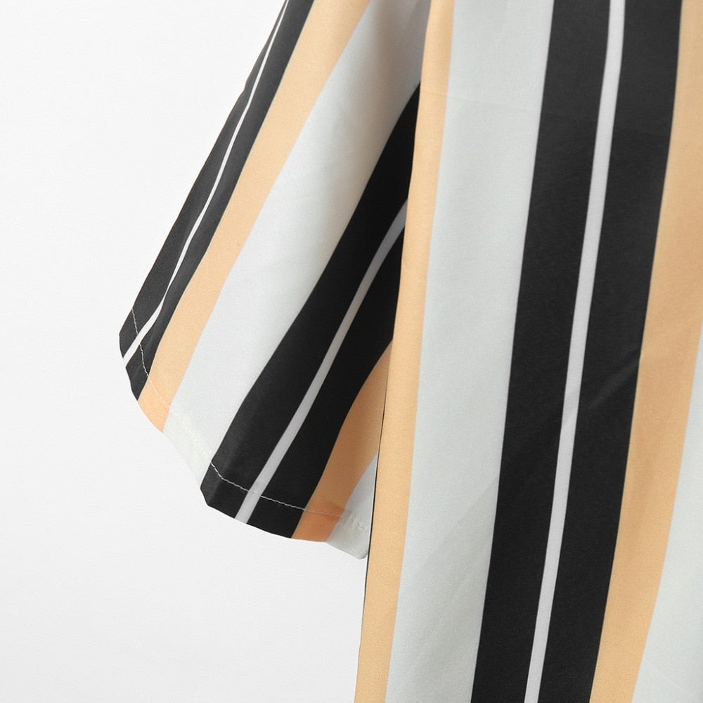 SUMMER STRIPED SHORT SLEEVE SHIRT (2 colors)