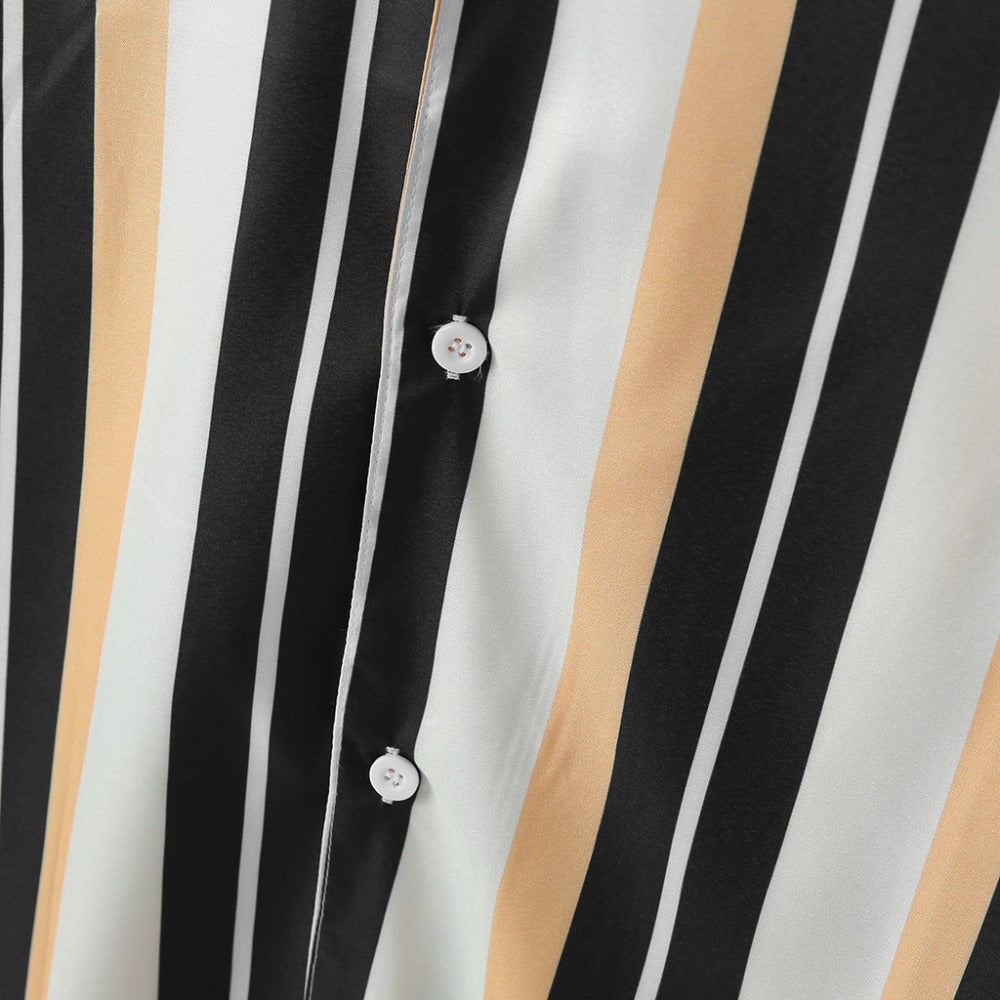 SUMMER STRIPED SHORT SLEEVE SHIRT (2 colors)