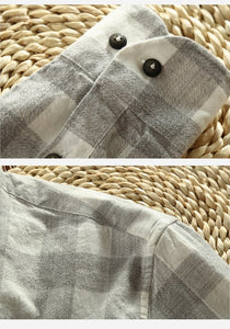 VINTAGE PLAID COTTON SHIRT (3 COLORS)