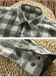 VINTAGE PLAID COTTON SHIRT (3 COLORS)