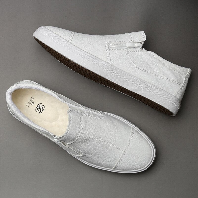 CASUAL LEATHER SLIP-ONS (4 COLORS)
