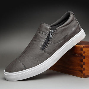 CASUAL LEATHER SLIP-ONS (4 COLORS)