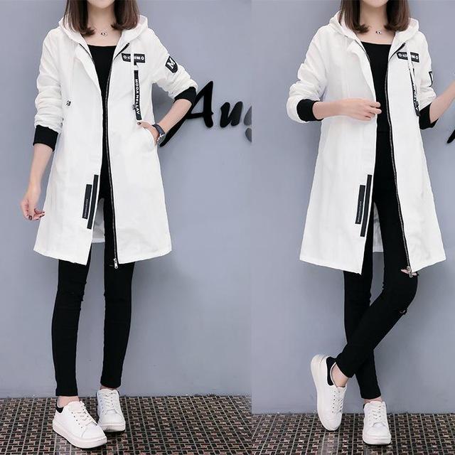 Womens Casual Hooded Street Style Jacket