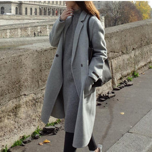 Womens Casual Mid Length Coat