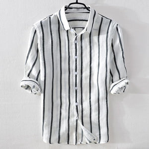 Barulo Stripes Linen Shirt (4 Colors)-baagr.myshopify.com-shirt-BOJONI