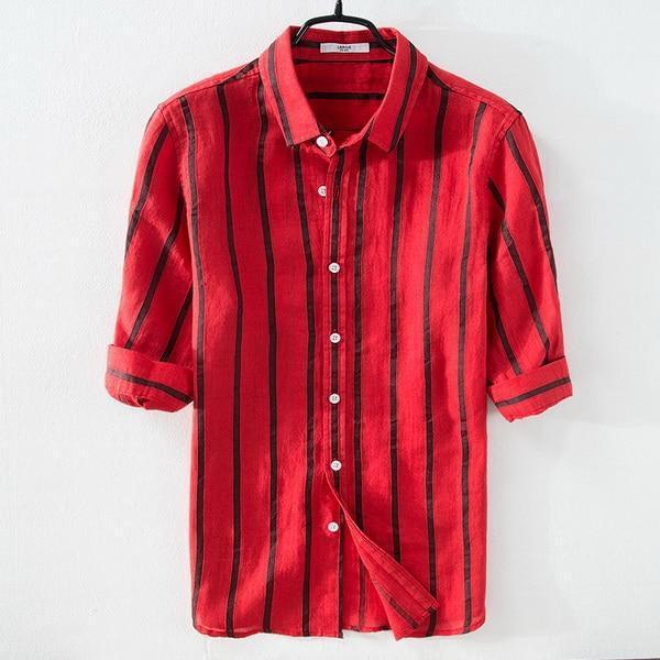 Barulo Stripes Linen Shirt (4 Colors)-baagr.myshopify.com-shirt-BOJONI