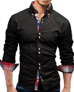 Mens Shirt with Plaid Details