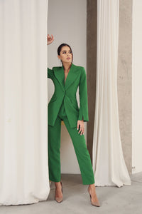 Flared Jacket with Slits on the Sleeves Green-baagr.myshopify.com-dress.-BOJONI