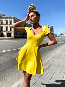 Eco-leather Dress with Cups-baagr.myshopify.com-dress.-BOJONI