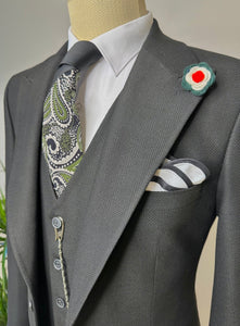 Black Slim-Fit Suit 3-Piece