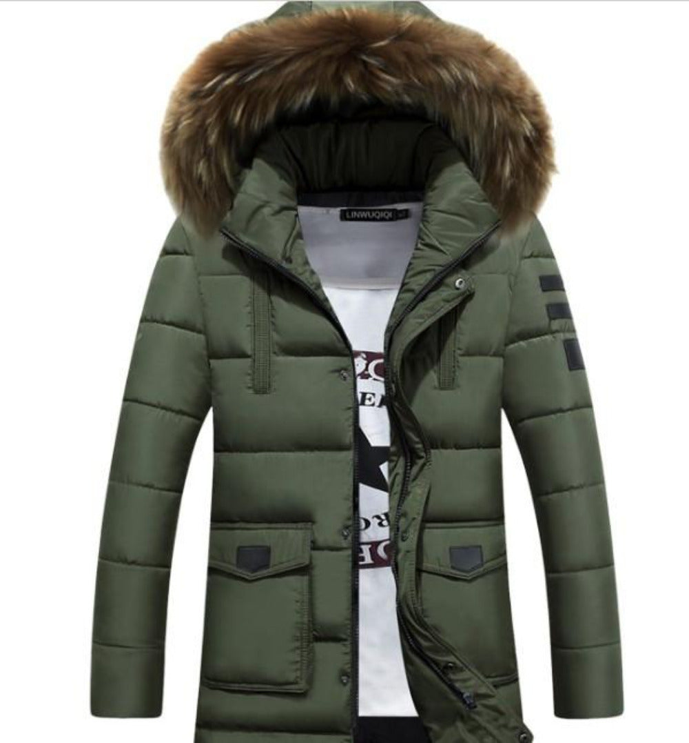 Men's Winter Army Hooded Coat