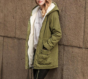 Womens Hooded Parka Jacket