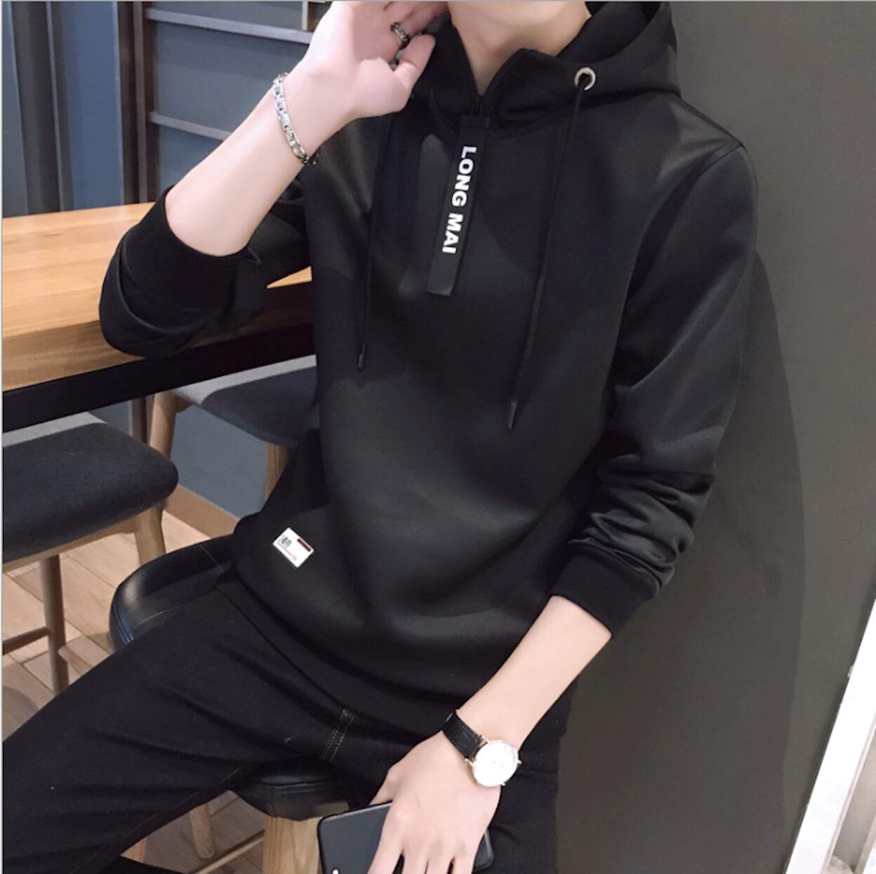 Mens Half Zip Hoodie