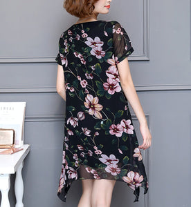 Women Short Sleeve Floral Dress