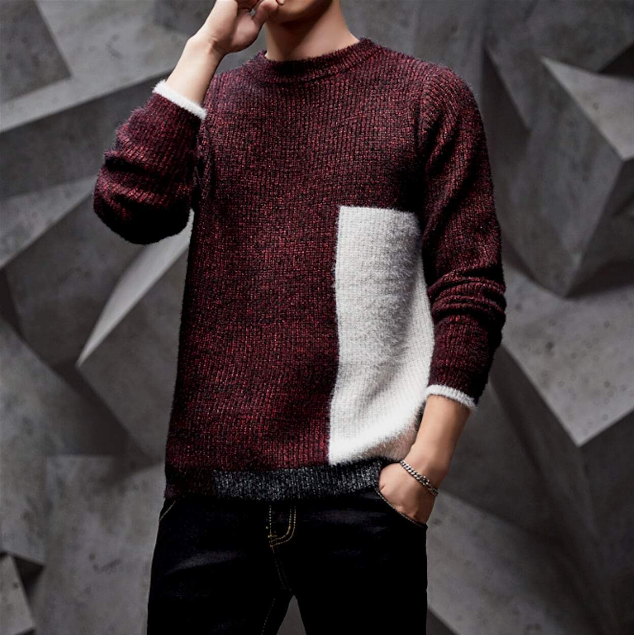 Mens Round Neck Sweater