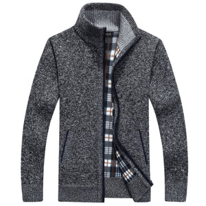 Mens Stand Up Collar Zipper Jacket