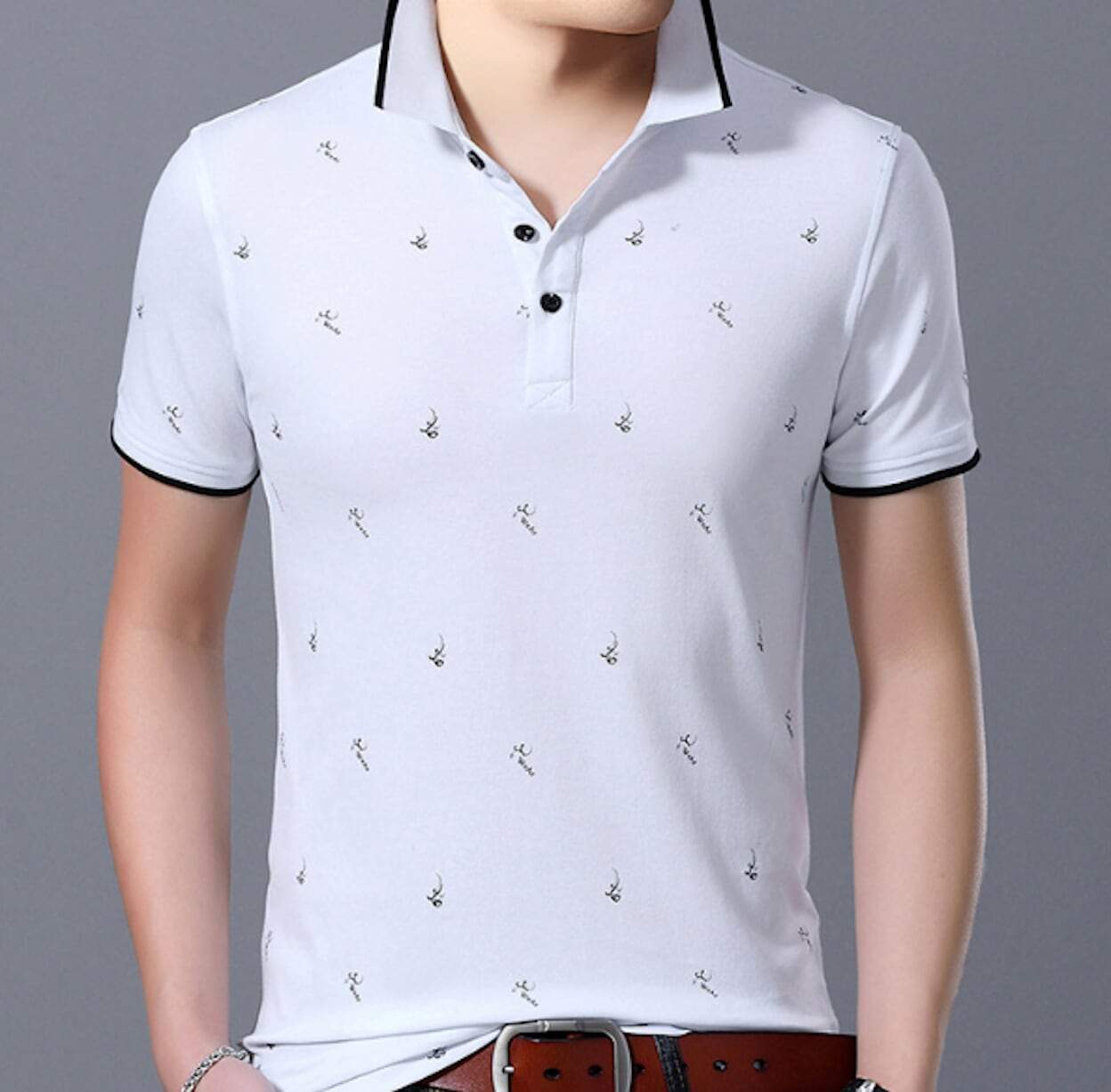 Mens Polo Shirt with Print
