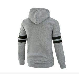 Mens Pullover Hoodie with Stripes