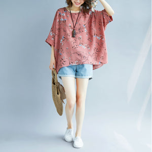 Womens Batwing Floral Top