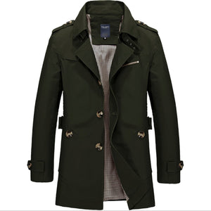 Mens Medium Length Trench Coat