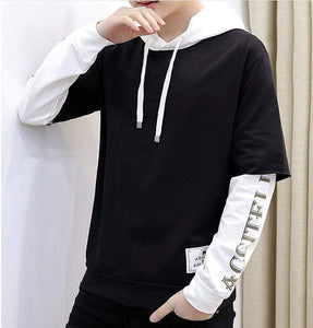 Mens Two Tone Double Layer Hoodie