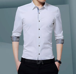 Mens Button Down Shirt with Inner Details