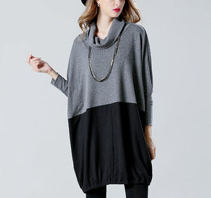 Womens Batwing Two Tone Top